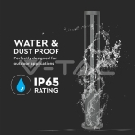 10W Наземна Лампа Сиво Тяло 80см 3000К