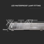 Влагозащитено Тяло T8 2 x 60см Херметично IP65