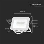 30W LED Прожектор SAMSUNG Чип PRO-S Бяло Тяло 6500К