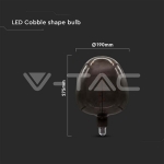 LED Крушка 4W Filament Ябълка Черна