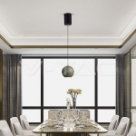 8.5W LED Висяща Лампа Φ180 Златно Тяло 3000K