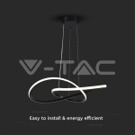 20W LED Висяща Декоративна Лампа Ф500 Черно Тяло 3000K