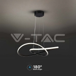 20W LED Висяща Декоративна Лампа Ф500 Черно Тяло 3000K