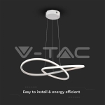 20W LED Висяща Декоративна Лампа Ф500 Бяло Тяло 3000K