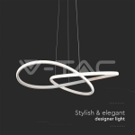 20W LED Висяща Декоративна Лампа Ф500 Бяло Тяло 3000K