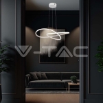 20W LED Висяща Декоративна Лампа Ф500 Бяло Тяло 3000K