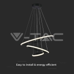 32W LED Висяща Декоративна Лампа 600*400*200 Черно Тяло 3000K