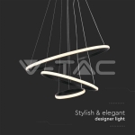 32W LED Висяща Декоративна Лампа 600*400*200 Черно Тяло 3000K