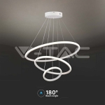 32W LED Висяща Декоративна Лампа 600*400*200 Бяло Тяло 3000K