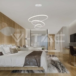 32W LED Висяща Декоративна Лампа 600*400*200 Бяло Тяло 3000K