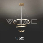 32W LED Висяща Декоративна Лампа 600*400*200 Златно Тяло 3000K