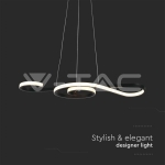 18W LED Висяща Декоративна Лампа 700*250 Черно Тяло 3000K