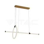 16W LED Висяща Декоративна Лампа 860*300 Черно Тяло 3000K