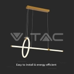 16W LED Висяща Декоративна Лампа 860*300 Златно Тяло 3000K