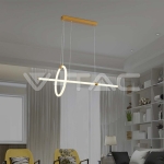 16W LED Висяща Декоративна Лампа 860*300 Златно Тяло 3000K