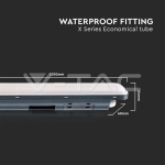 LED Влагозащитено тяло X-Серия 1200mm 36W 4000K 120lm/W