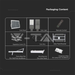 20W Улична Лампа Соларна Bridgelux Чип 4000K