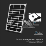 10W LED Соларен Прожектор LiFePo Батерия 3.7V Черен 4000K