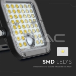 10W LED Соларен Прожектор LiFePo Батерия 3.7V Черен 6000K