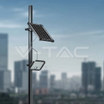 30W LED Соларен Прожектор LiFePo Батерия 3.7V Черен 6000K