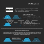 6W LED Соларна Лампа Черна Батерия 4000К