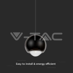 5W LED Висяща Лампа Черно Тяло 3000K