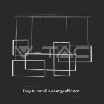 LED Осветител 45W Висящ 120*50*60CM Черно Тяло 3000K