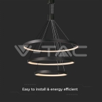 LED Осветител 46W Висящ 40*60*80*150CM Черно Тяло 3000K