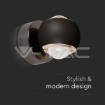 10W LED Стенна Лампа Черно Тяло 3000K