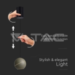 8.5W LED Висяща Лампа Φ180 Регулируемо Въже Touch On/Off Златно Тяло 3000K