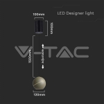 8.5W LED Висяща Лампа Φ180 Регулируемо Въже Touch On/Off Златно Тяло 3000K