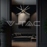 LED Осветител 50W Висящ 85*31*120CM Златно Тяло 3000K