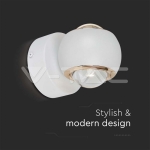 10W LED Стенна Лампа Бяло Тяло 3000K