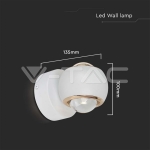 10W LED Стенна Лампа Бяло Тяло 3000K