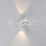 10W LED Стенна Лампа Бяло Тяло 3000K