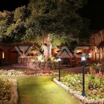 E27 Наземна Лампа Черна  Шапка Стъкло IP44 980mm