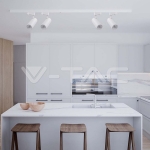 30W LED COB Релсов Прожектор 3 в 1 Бяло Тяло