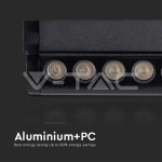 5W LED Магнитен Линеен Спот Регулируем 4000K Черно Тяло