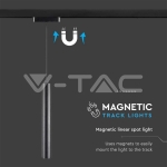 14W LED Магнитен Осветител Висящ 3000K Черно Тяло