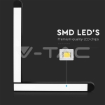 25W LED Магнитен Осветител L Форма 4000K Черно Тяло