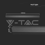 28W LED Линейна Стенна Лампа 1410x60x50мм 4000K Антрацит IP54