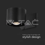 6W Стенна Лампа 3000K Черно Тяло IP65