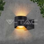 6W Стенна Лампа 3000K Черно Тяло IP65