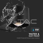 6W Стенна Лампа 4000K Черно Тяло IP65