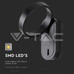 5W Стенна Лампа 3000K+4000K Черно Тяло IP65