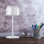 LED Настолна Лампа 2200mAH Батерия D86*H210mm Бяло Тяло IP54 3000K+6000K