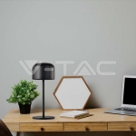 LED Настолна Лампа 2200mAH Батерия D86*H210mm Бяло Черно IP54 3000K+6000K