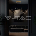 20W LED Полилей (94.5 x 32.5 x 120см) 3000K Златно Тяло