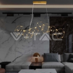 20W LED Полилей (94.5 x 32.5 x 120см) 3000K Златно Тяло