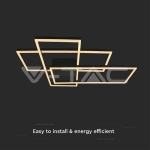 LED Осветител 47W За Таван (L90xW67x9см) 3000K Черно Тяло